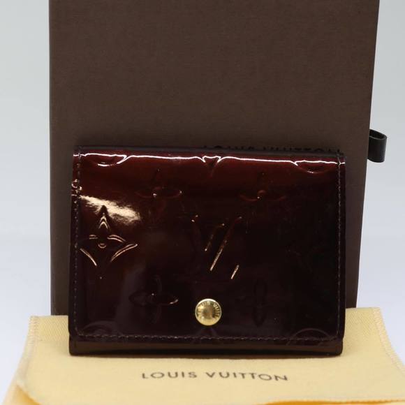 LOUIS VUITTON Vernis Anvelop Cult De Vuitto Case Amarante M91409 LV Auth am6684 - Picture 12 of 16